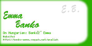 emma banko business card